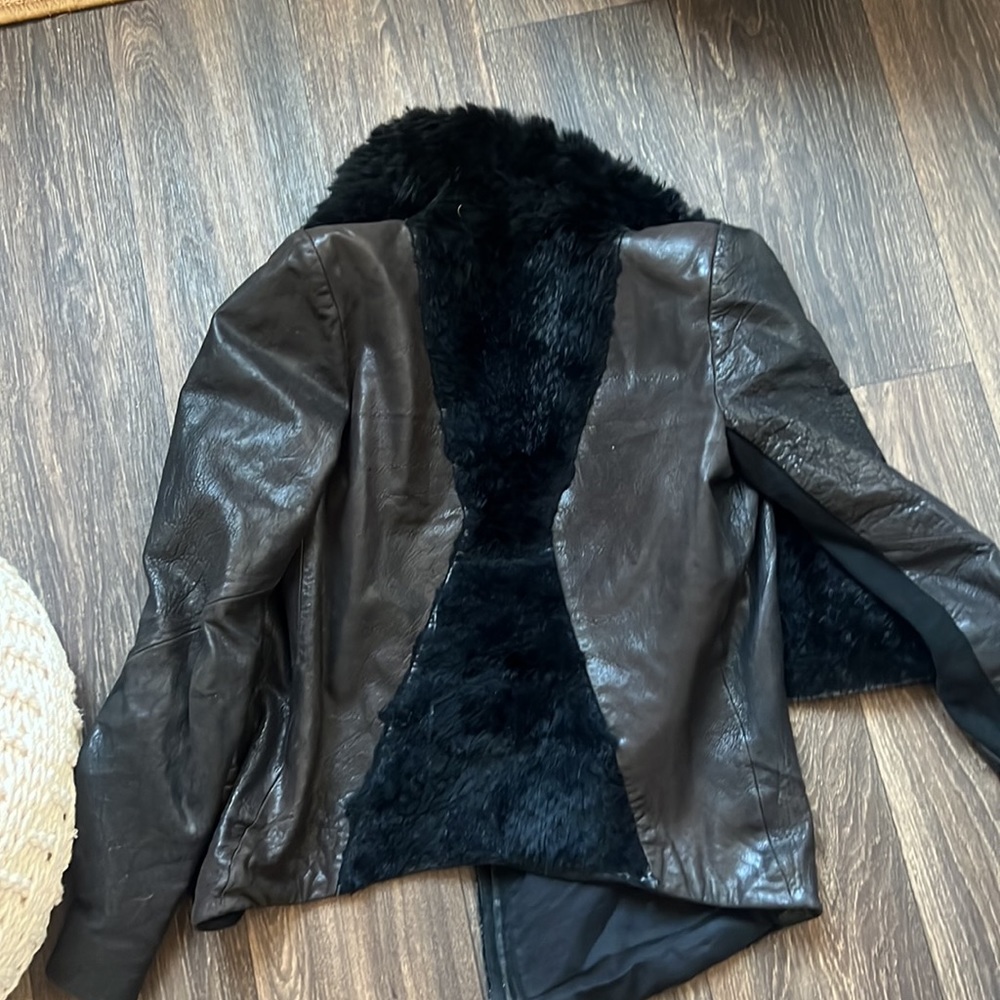 Helmut Lang Fur Leather Jacket - Picture 9 of 11